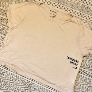 “F*** being perfect” goodhYOUman crop t-shirt